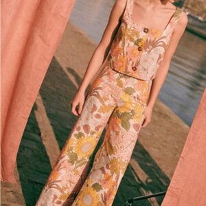 Sezane Floral Crop Top